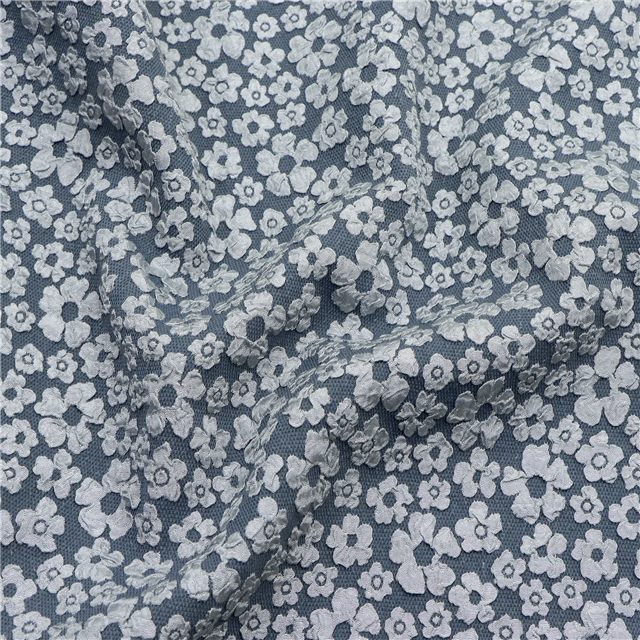plain flower jacquard fabric 19#,gray blue,50*150cm(19.7*59.1