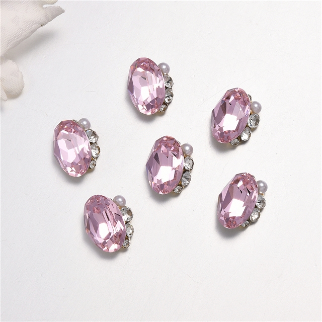 Glass/Crystal Alloy Pearl Pile Diamond Nail Accessories