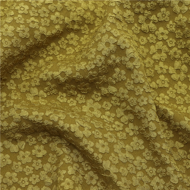 plain flower jacquard fabric 22#,yellow green,50*150cm(19.7*59.1