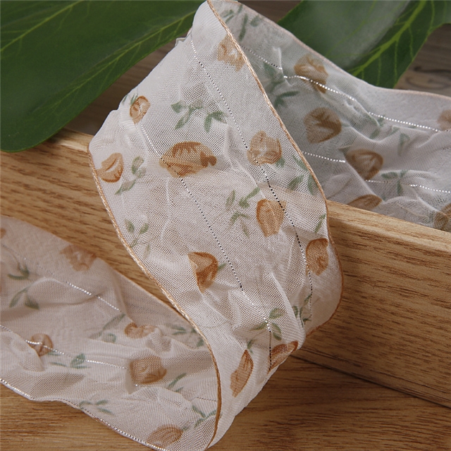 rose red chiffon ribbon