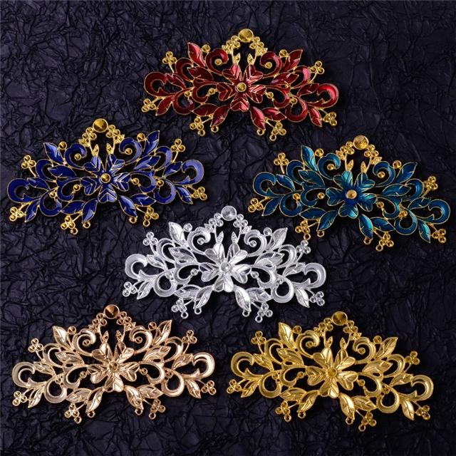 alloy hollow flower alloy accessories