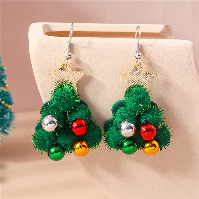 plastic/resin Christmas cartoon earrings