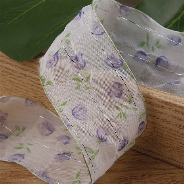 rose red chiffon ribbon