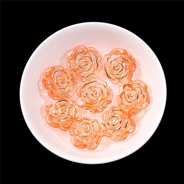 resin clear fan rose pendant