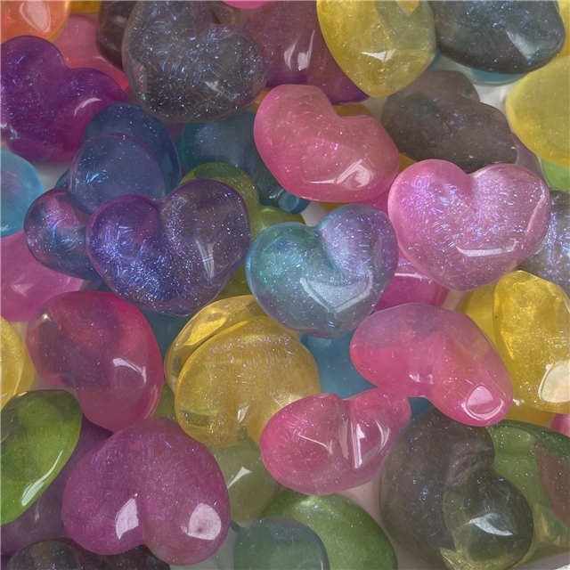 resin Fine Sparkling Star Love Water Ripple 3D Resin Accessories(Mixed colors)