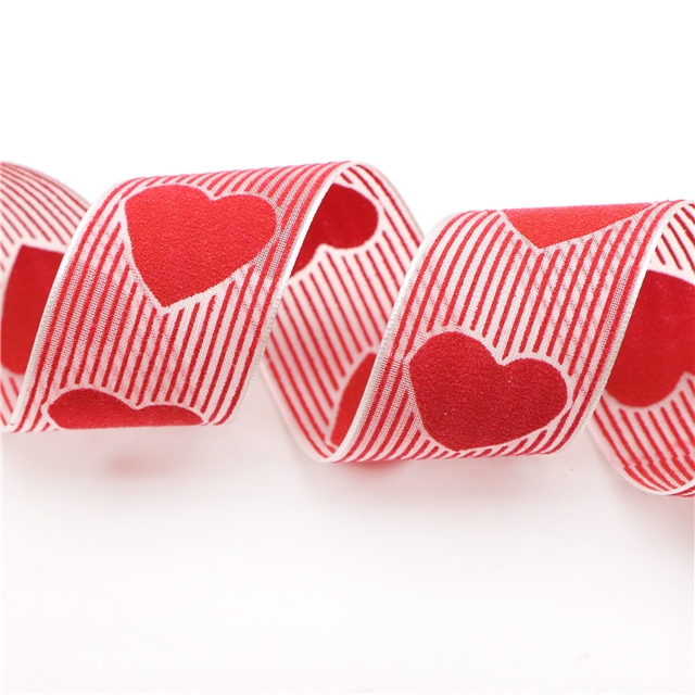 heart printed ribbon 9#25mm(1