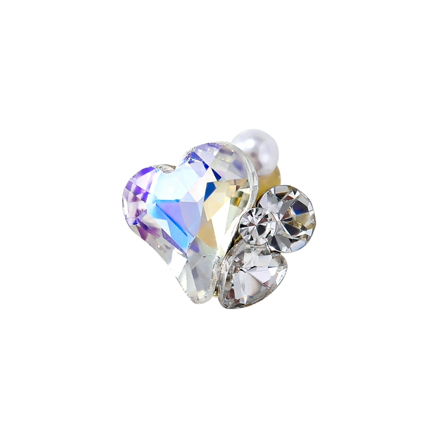 Glass/Crystal Alloy Pearl Pile Diamond Nail Accessories