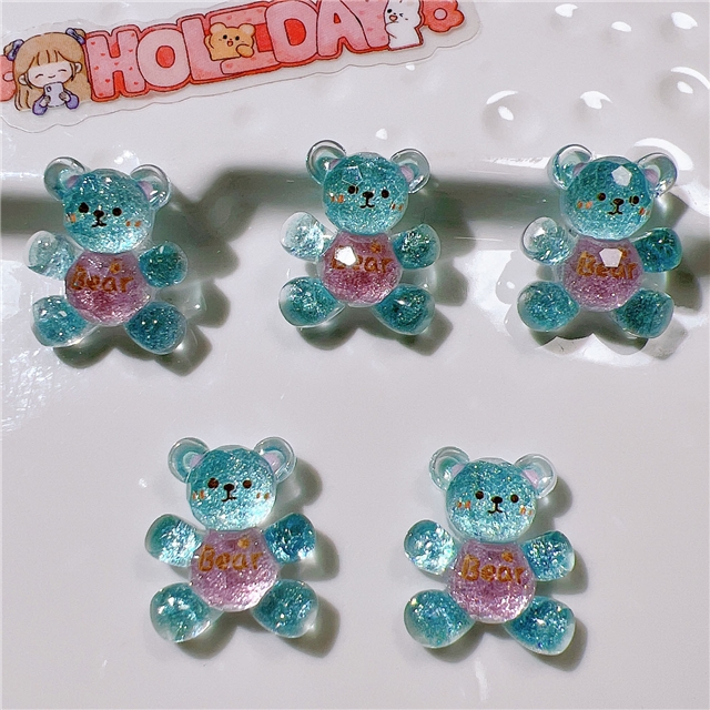 resin heart Section bear 3d resin accessories