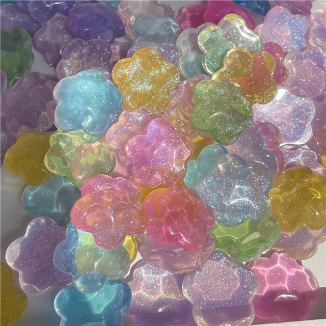 resin Fine Sparkling Star Love Water Ripple 3D Resin Accessories(Mixed colors)