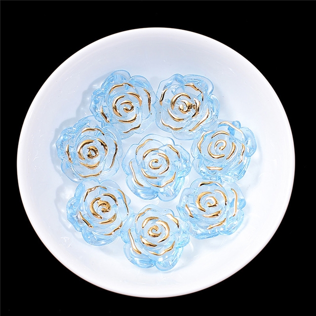 resin clear fan rose pendant