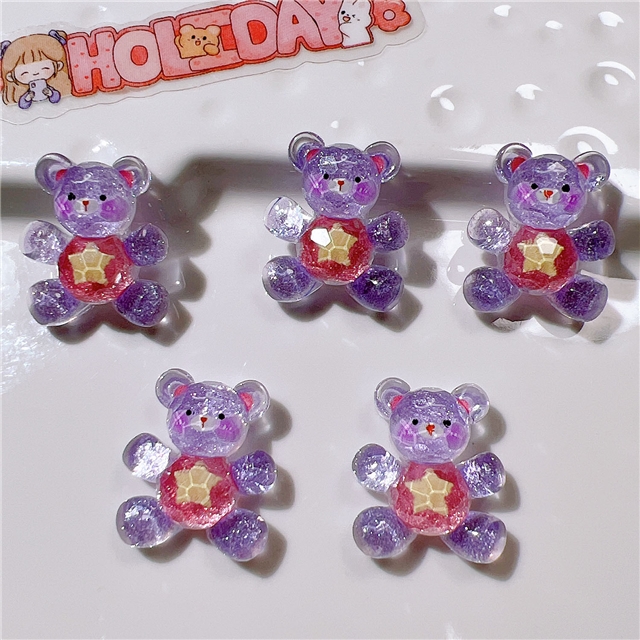 resin heart Section bear 3d resin accessories