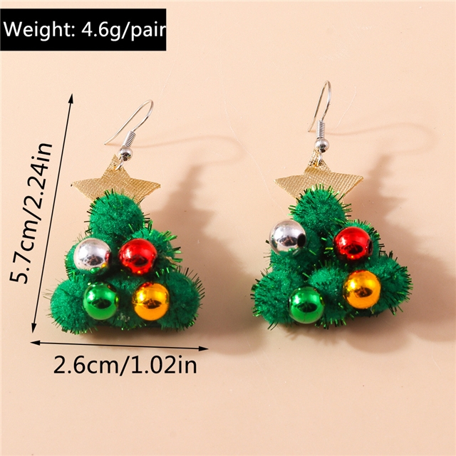 plastic/resin Christmas cartoon earrings