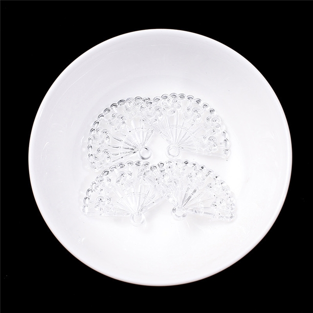 resin clear fan rose pendant