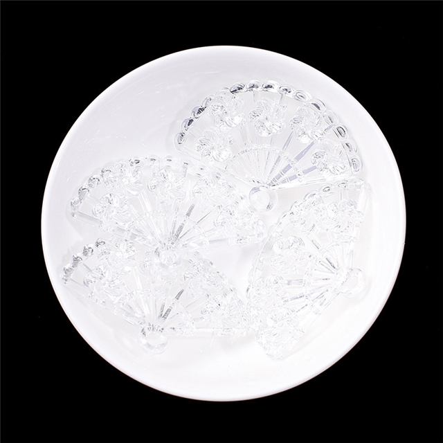 resin clear fan rose pendant