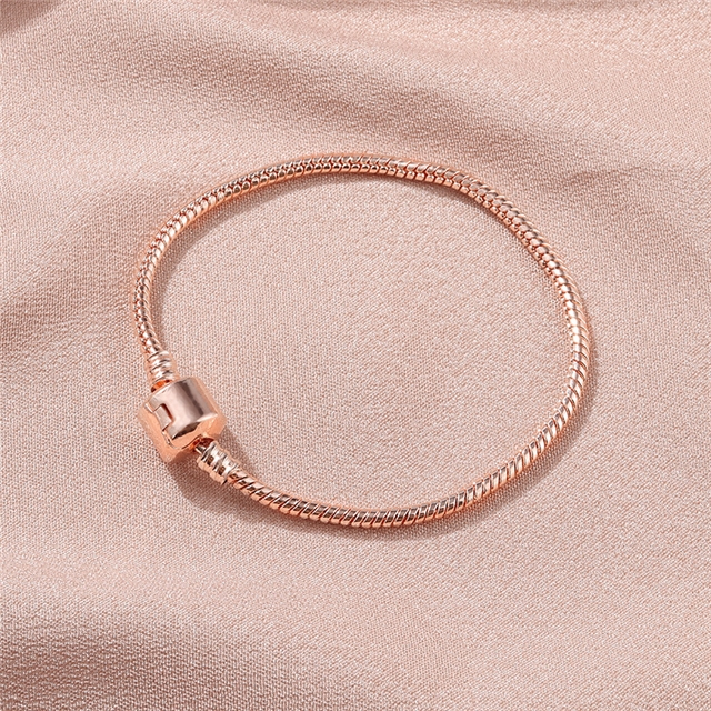alloy Large Hole Bead Chain Lobster Buckle Bracelet