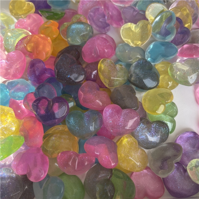 resin Fine Sparkling Star Love Water Ripple 3D Resin Accessories(Mixed colors)