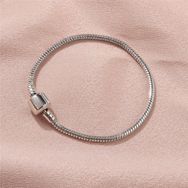 alloy Large Hole Bead Chain Lobster Buckle Bracelet