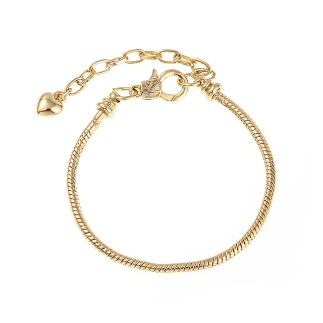alloy Large Hole Bead Chain Lobster Buckle Bracelet