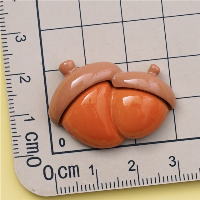 plastic/resin autumn series 3d resin accessories 5# chestnuts
