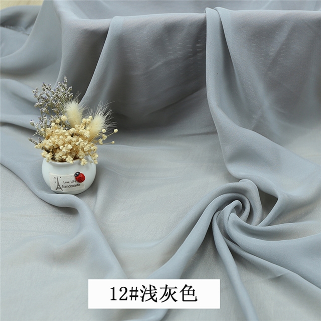 100% polyester plain micro transparency pearlescent chiffon fabric