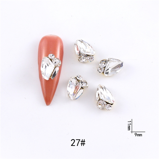 Crystal alloy Crystal Pearl Pile Diamond Nail Accessories