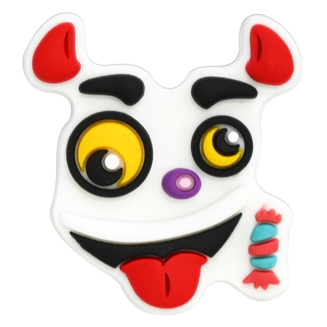 pvc soft glue funny halloween series pvc soft rubber shoe buckle