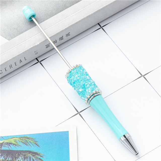 crystal gravel beadable pen light blue