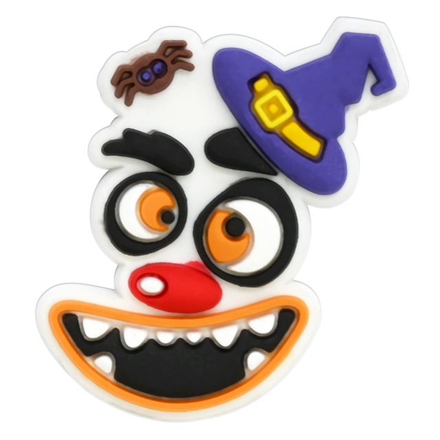 pvc soft glue funny halloween series pvc soft rubber shoe buckle