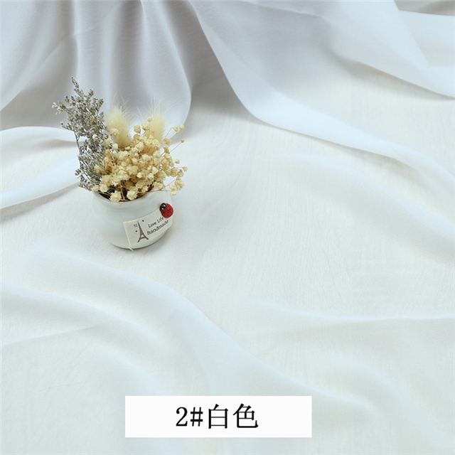 100% polyester plain micro transparency pearlescent chiffon fabric