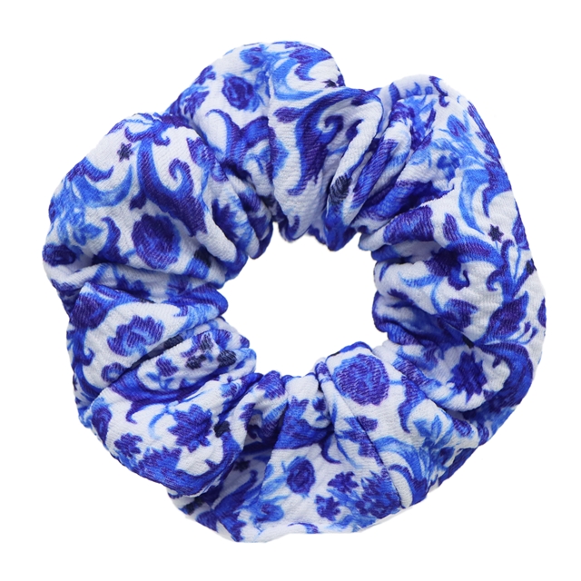 finished product bullet textured liverpool fabric hair scrunchies