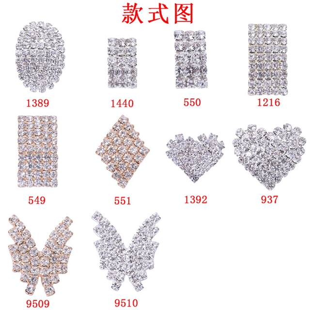 alloy full rhinestone butterfly heart rhombus alloy accessories