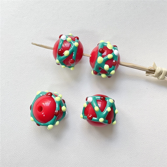 acrylic Christmas collection Hand-painted acrylic beads diy material accessories