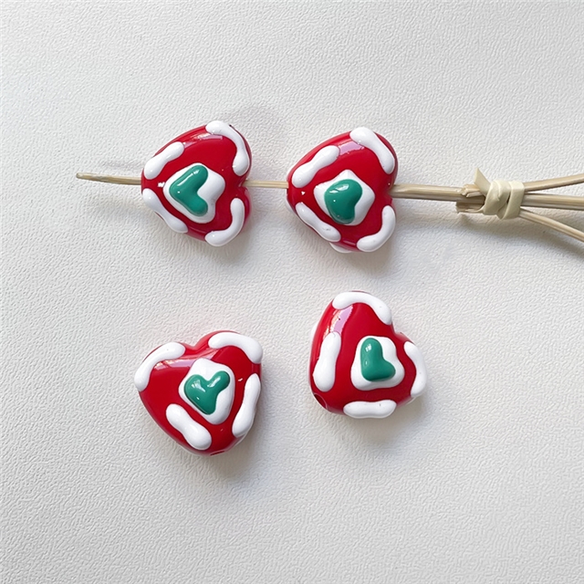 acrylic Christmas collection Hand-painted acrylic beads diy material accessories