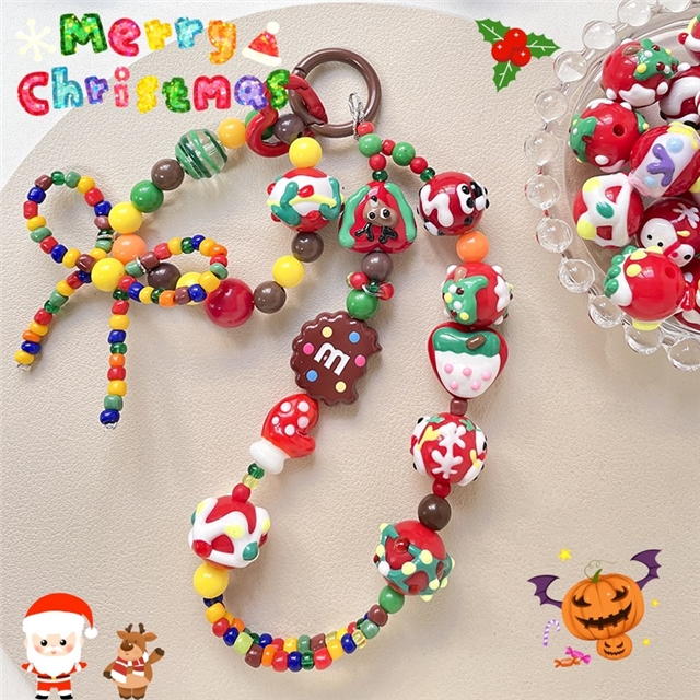 acrylic Christmas collection Hand-painted acrylic beads diy material accessories