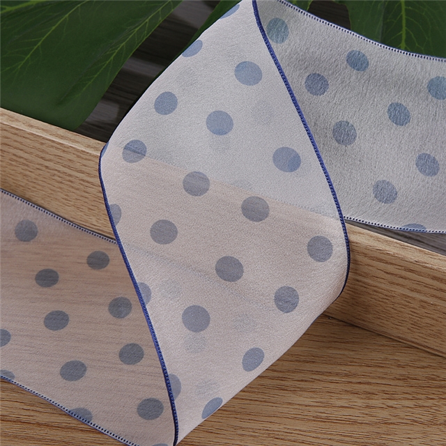 bright silk dot chiffon ribbon