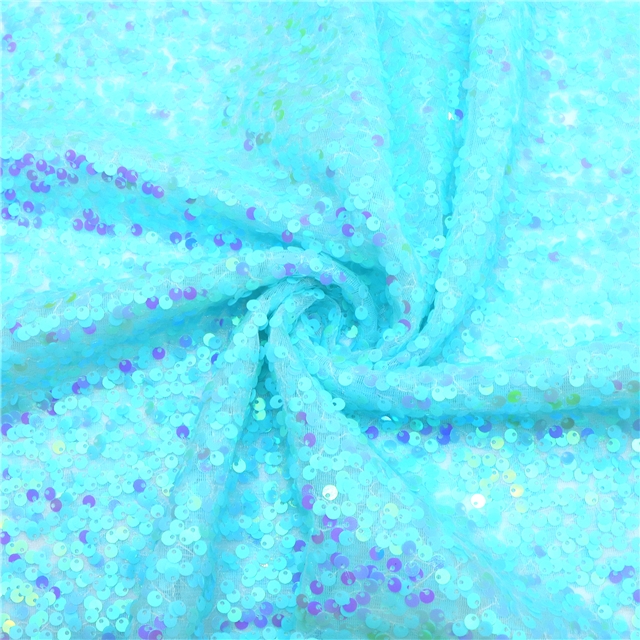 sequins fabric blue green,50*130cm(19.7*51.2