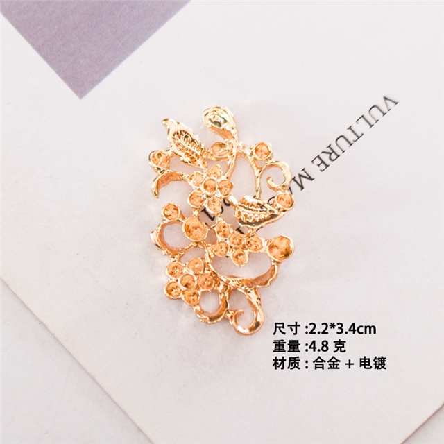 alloy flower branch leaves alloy accessories