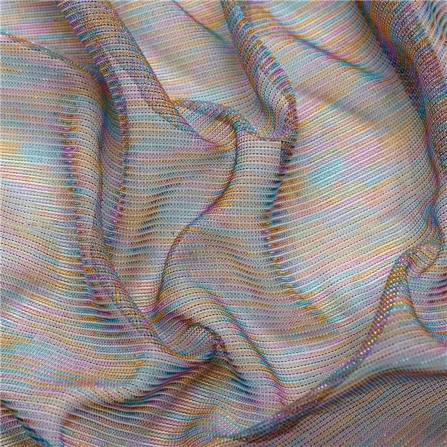 2 ways slide silk Illusion color bright mesh cloth
