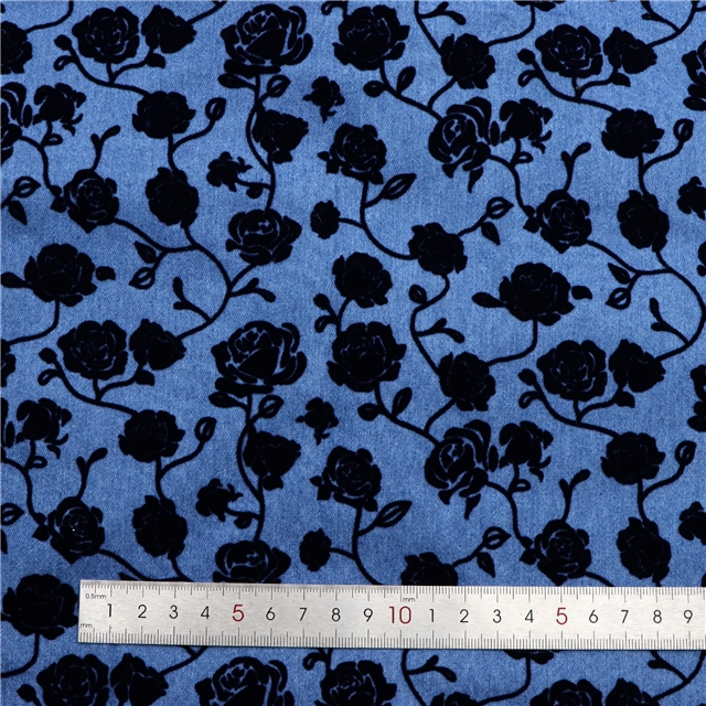 velvet rose denim fabric