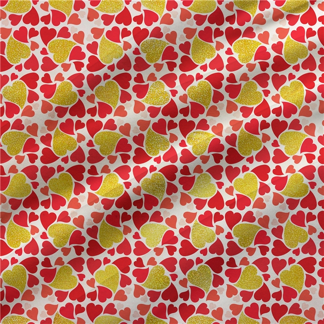 self printed gold foil faux leather fabric