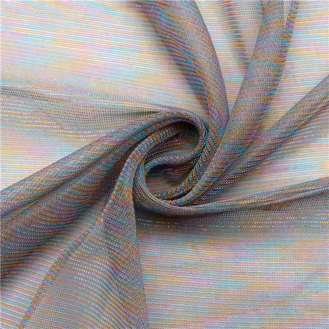 2 ways slide silk Illusion color bright mesh cloth