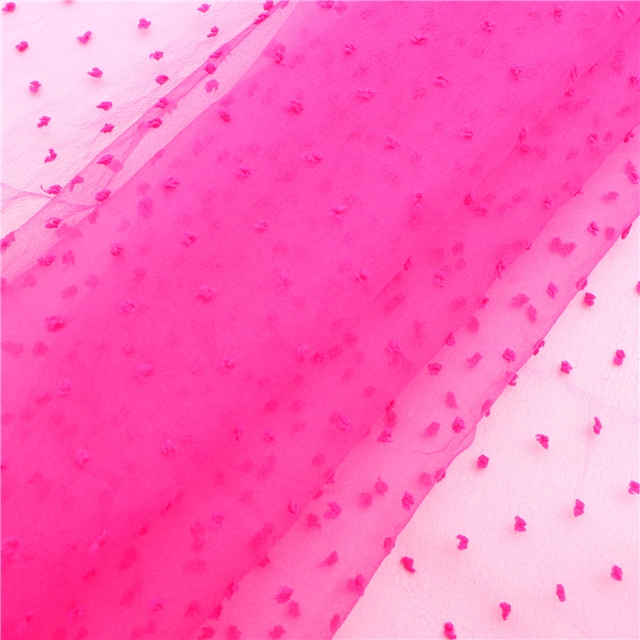 velvet dots mesh fabric