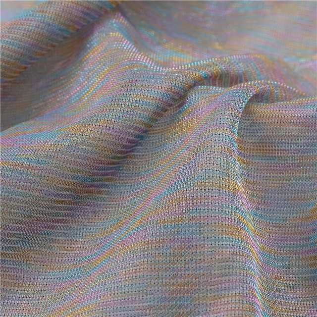 2 ways slide silk Illusion color bright mesh cloth