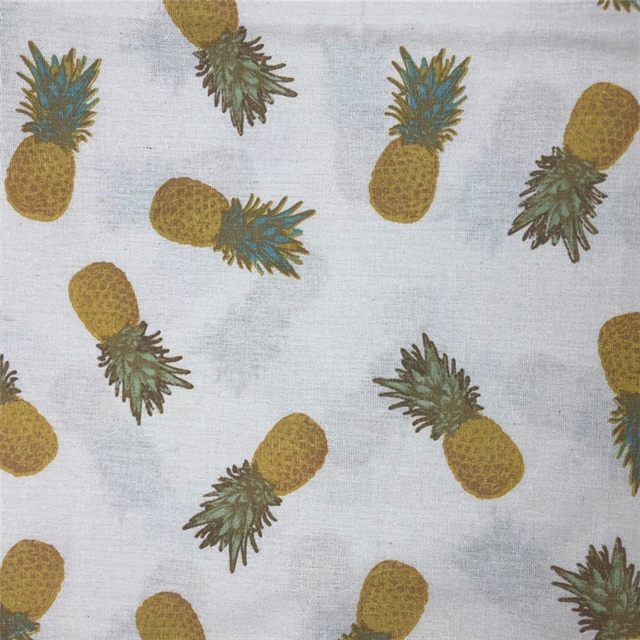 fruit printed cotton and linen fabric