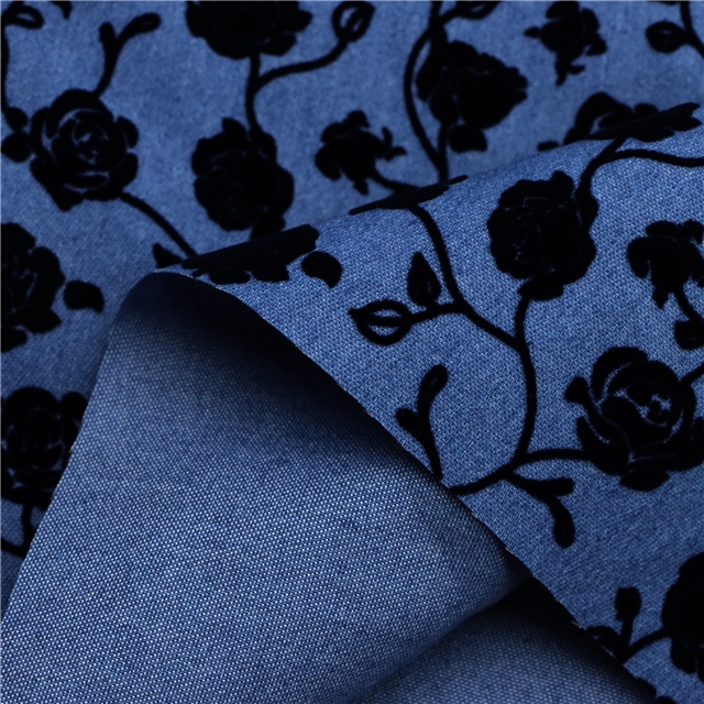 velvet rose denim fabric