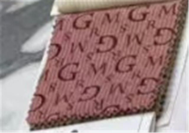 english letter print corduroy fabric