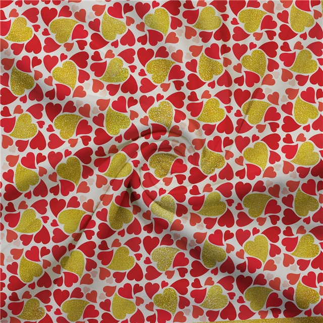 self printed gold foil faux leather fabric