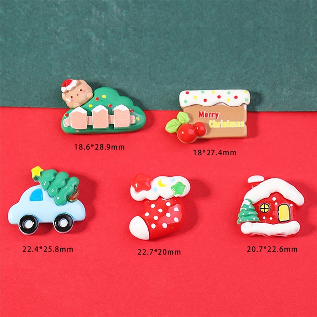 plastic/resin christmas series 3d resin accessories
