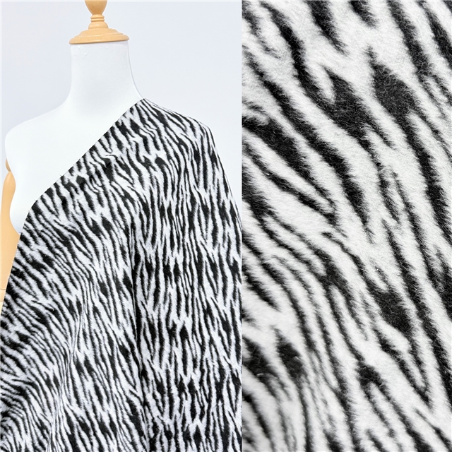 zebra patterned velvet fabric