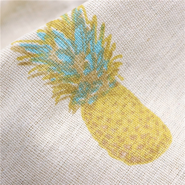 fruit printed cotton and linen fabric pineapple,50*150cm(19.7*59.1